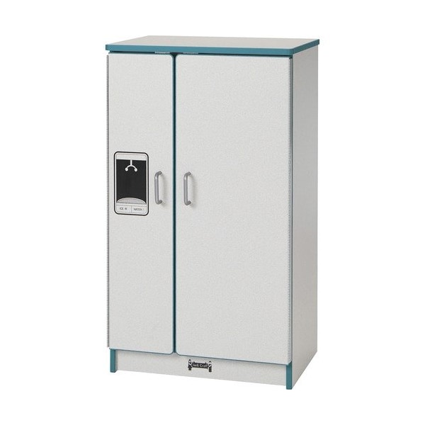 Jonti-Craft Play Kitchen Refrigerator, Teal Edge, 20inWx15inDx27inH, Gray JNT2410JCWW005 - main